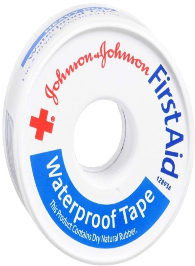 Johnson & Johnson Band-Aid Brand of First Aid Products Waterproof Tape, 1 Inch by 10 Yards (Pack of 4)
